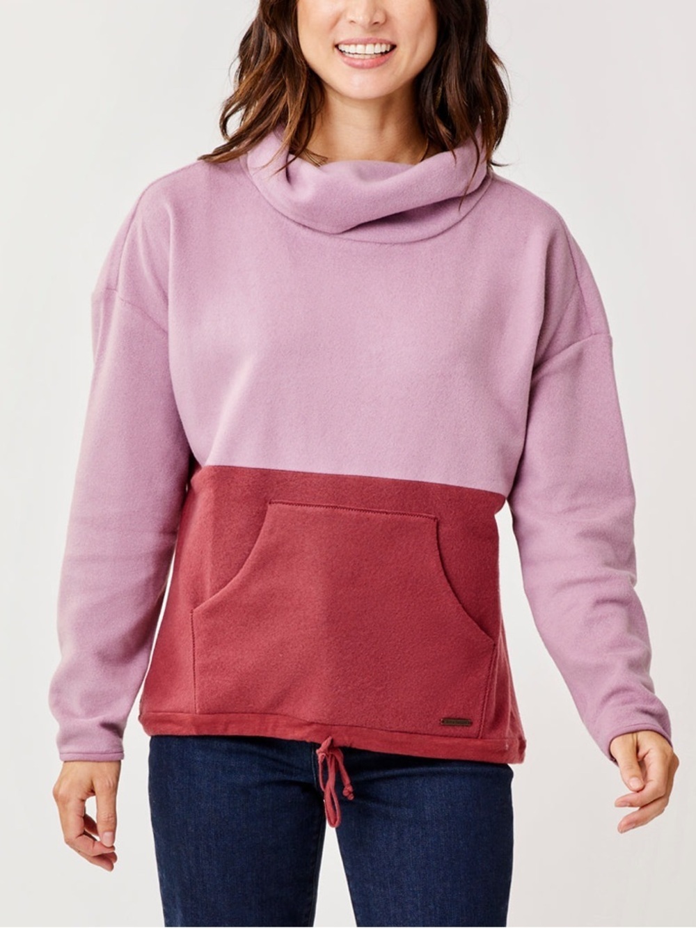 Carve designs ROWAYTON COLORBLOCK COWL - orchid & brick